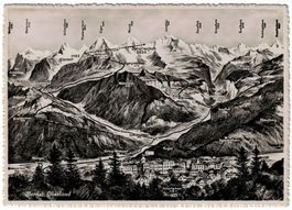 Vogelschau-AK Berner Oberland