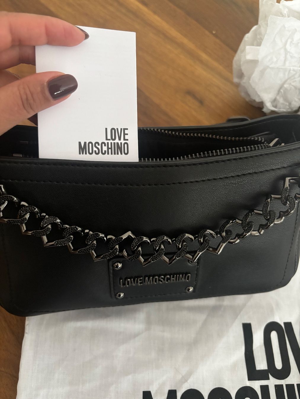 Taschen für Damen: Sac à main noir, Love Moschino – Gebraucht aus Villars-sur-Glâne von Geiser-t 1