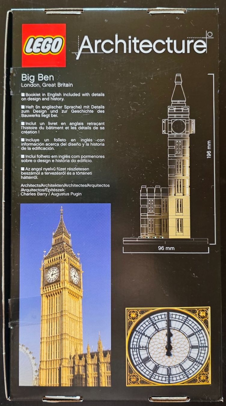 Lego Kit di costruzioni: Lego Architecture 21013 Big Ben – Usato da Sommeri venduto da Skywalker9206 1