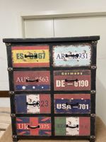 Kommode mit 8 Schubladen im Vintage-Design