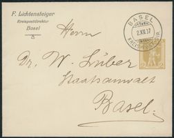 1907 - Privatganzsache - Brief - EF - Tellknabe - Basel BS