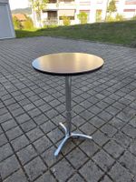 Stehtisch rund schwarz mit Chromfuss gebraucht