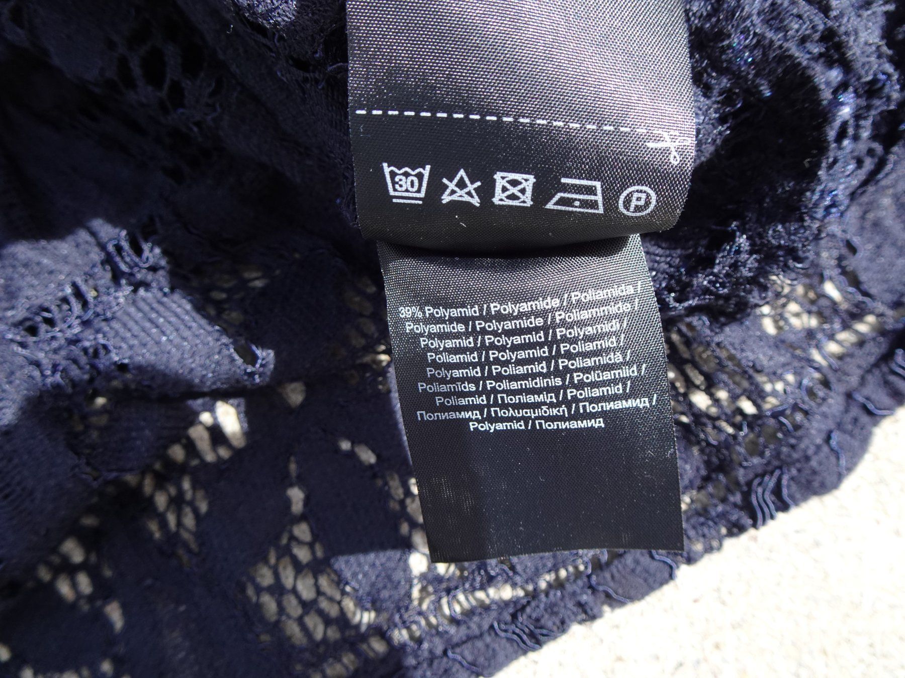 Comma Camicette: Comma Jacke Bluse spitze blau Gr 40 langarm – Usato da Winterthur venduto da blumeblau77 7
