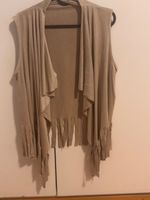 Gilet beige franges style bohème