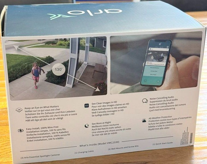 Arlo Sistemi d'allarme: Set Arlo Essential Kameras, 3 Stück, mit Originalverpackung – Usato da Zuchwil venduto da Beppe_25.3 3