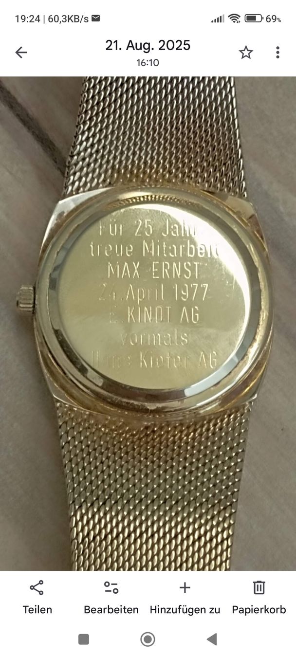 Eterna Uhren: Eterna Sonic Gold 750  Vintage – Gebraucht aus Fislisbach von mine-ned-dine 2