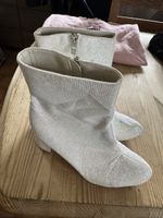 Bottines blanches scintillantes, taille 40
