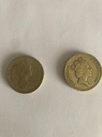 Zwei 1 Pfund Münzen 1983 und 1991