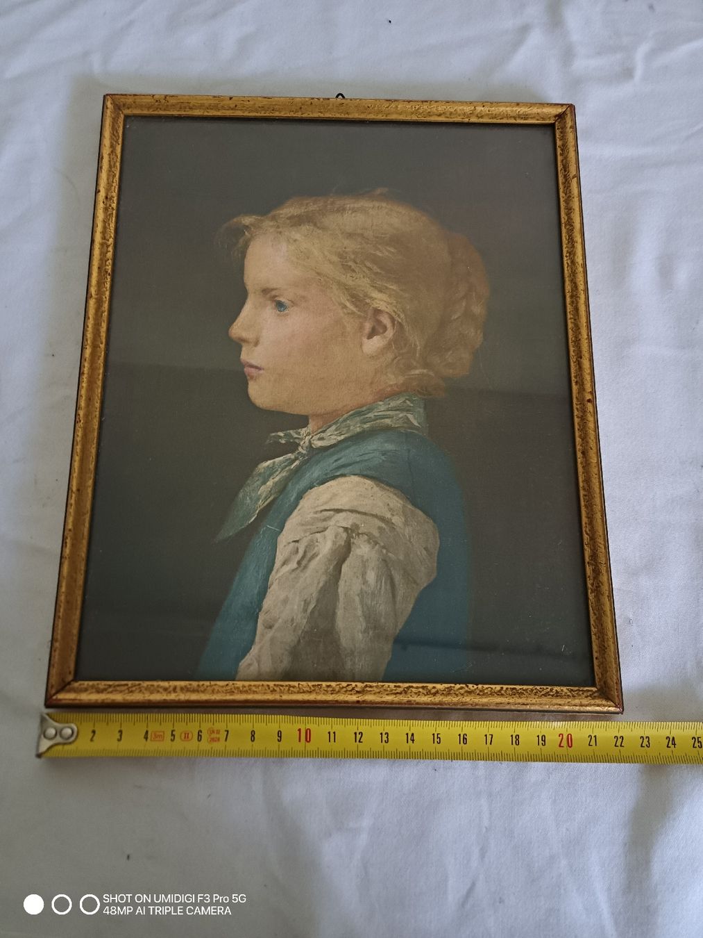 Foto & Immagini: Antikes Bildnis eines Mädchens im Bilderrahmen, Albert Anker – Usato da Aarwangen venduto da to-hirschi