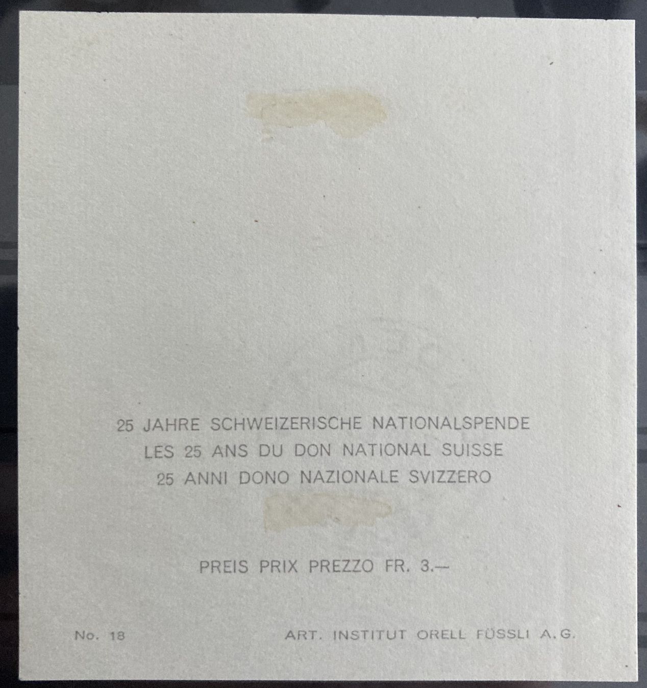 Tutti i francobolli: Postmarken-Block 1943 W14 gestempelt, SBK 90 Fr. – Usato da Flawil venduto da Furti 1