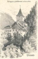 Wimmis BE Schloss historische Illustration Burgen Schlösser