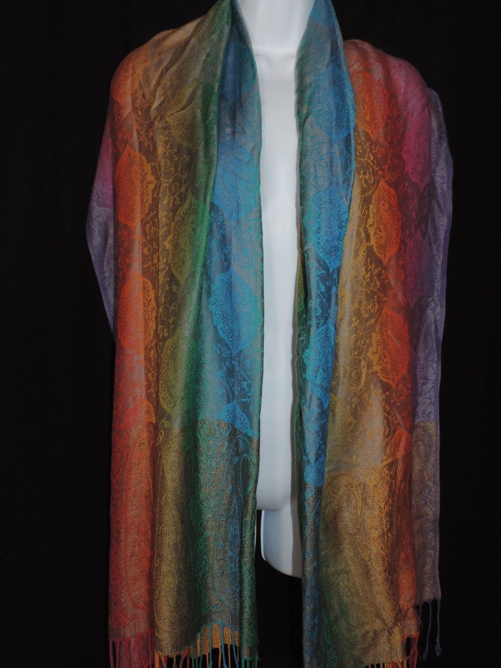 Foulard & Sciarpe: pasmina véritable multicolor – Usato da Genève venduto da Axelle333 2