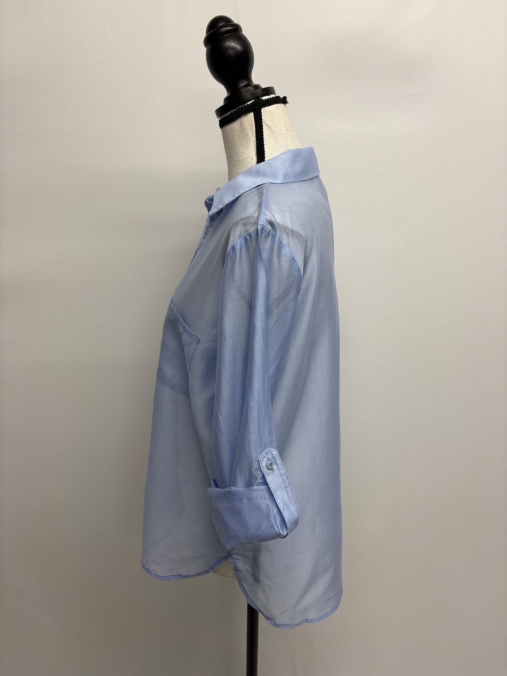 Camicette: Brizzi Sommerbluse Hellblau Gr. M lyocell Bluse transparent – Nuovo (secondo la descrizione) da Regensdorf venduto da secondchancefashion 1