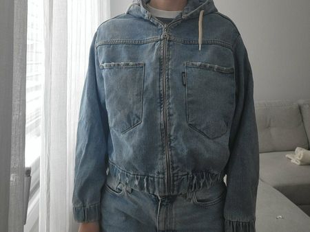 Jeansjacke in VintageLook,Herbstjacke,oversize,perfekt für S