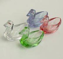 4 "Canärli" Kristall Entlein für Schnaps mit Würfelzucker