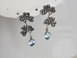 Silber Ohrstecker mit Topas