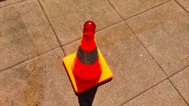 Warn pilone mit licht