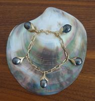 Armkette mit Tahitiperlen, 18K Gold
