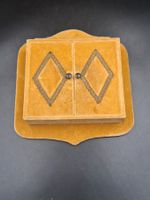 Vintage Schlüsselkasten golden Samt Wandbehang Schlüsselhalt
