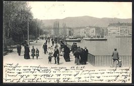 AK Genève, Jardin anglais, 1902