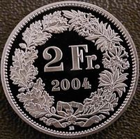 2 Franken 2004 stgl. / aus Münzsatz