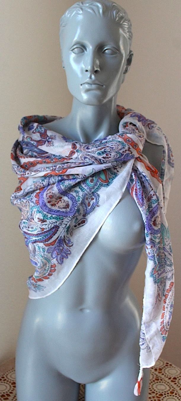 Foulard & Sciarpe: Foulard- Tuch, 119 cm x 120 cm – Usato da Locarno venduto da madame-tus-sauds 5