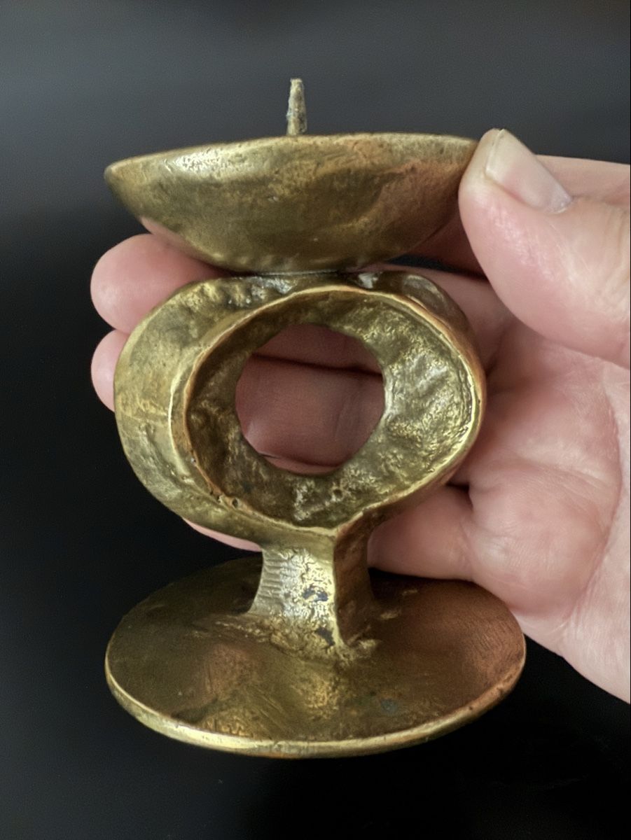 Kerzenständer: Kerzenständer im brutalistischen Stil aus Bronze – Gebraucht aus Luzern von downtonabbey 3