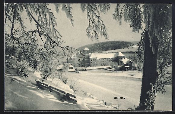 Cartes postales: AK Bellelay, Schloss im Schnee – D'occasion à Berlin par bartko-reher
