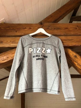 TWINTIP T-shirt gris M longsleeve PIZZA is all I care