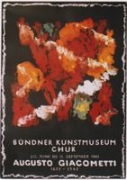GIACOMETTI KUNSTMUSEUM CHUR 1981 - Original Plakat