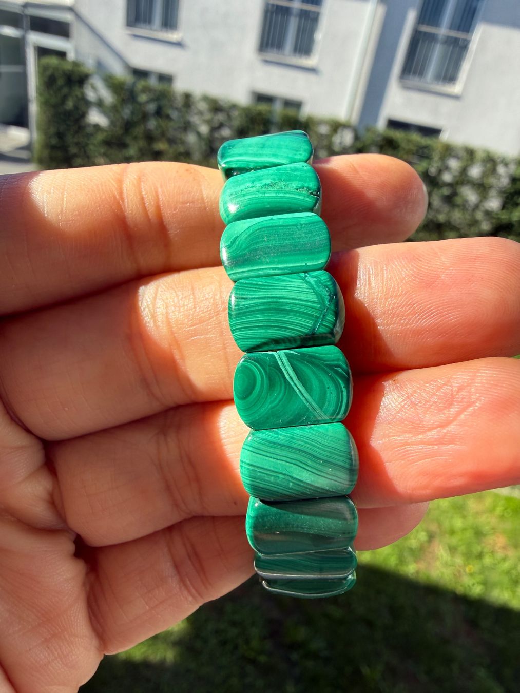 Bracciali & Braccialetti: %Rabatt% Malachit Armreif -Echstein – Nuovo (secondo la descrizione) da Jegenstorf venduto da SteinGlanz 4