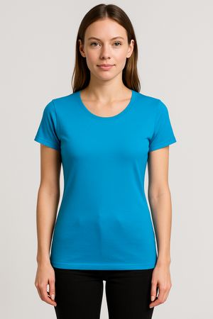 🌿 Frisch blaueT-Shirt  Gr S 36 38 Sommer Sonne Party strand