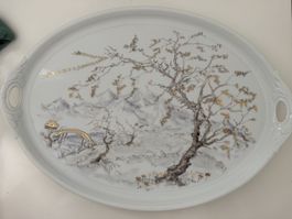 Vintage Porzellan Servierplatte-Fürstenberg handgemalt Kunst