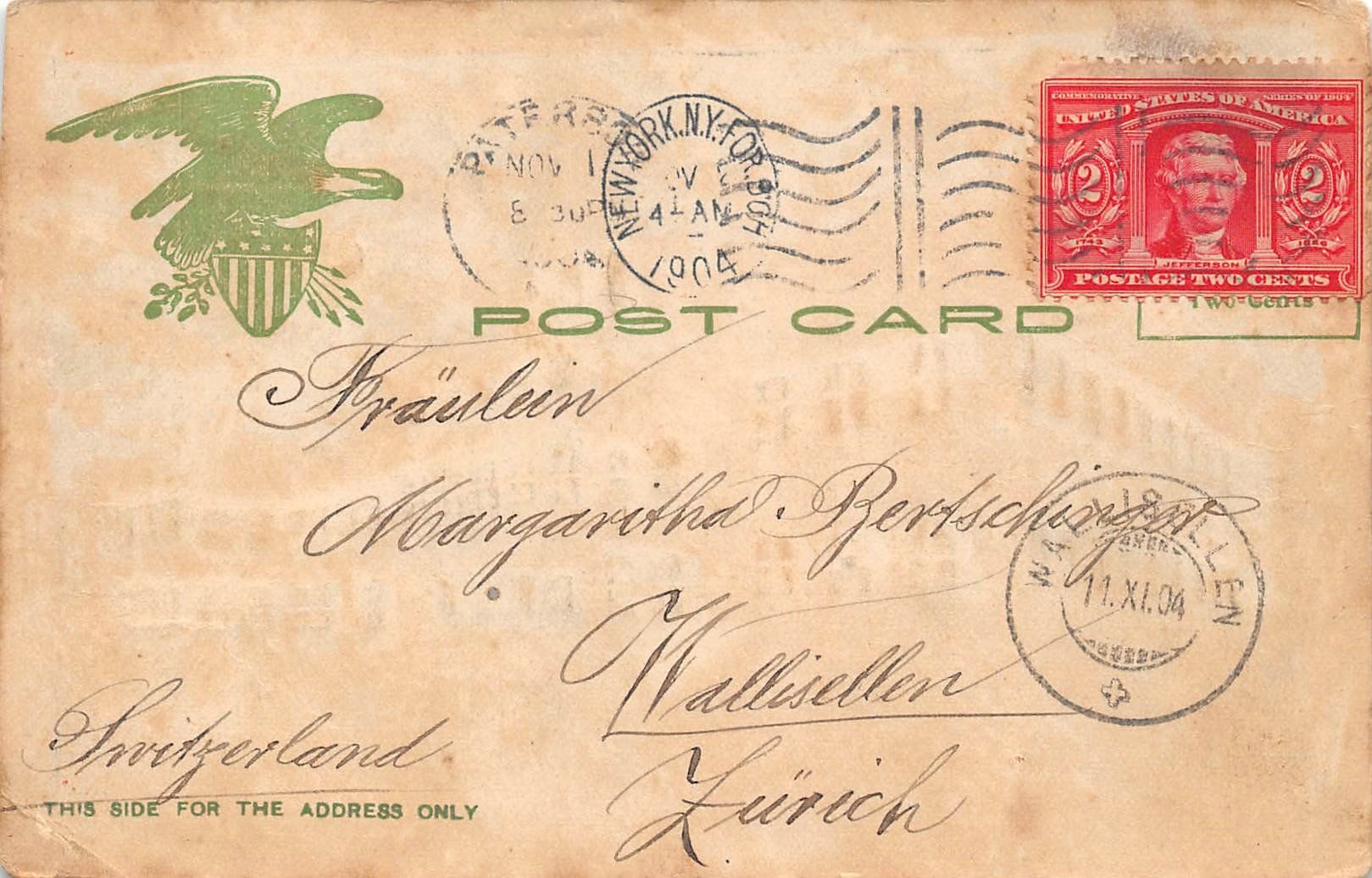 Cartoline postali: New York, City Hall – Usato da Ottikon b.Kemptth. venduto da Neptun1974 1