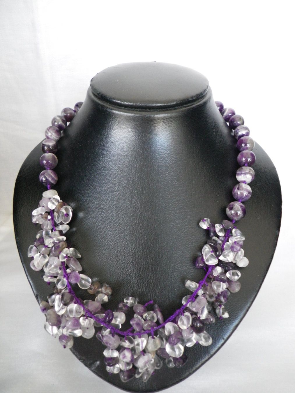 Minerali & Pietre curative: Tolle Steinkette aus Amethyst – Usato da Reinach BL venduto da Annodomini