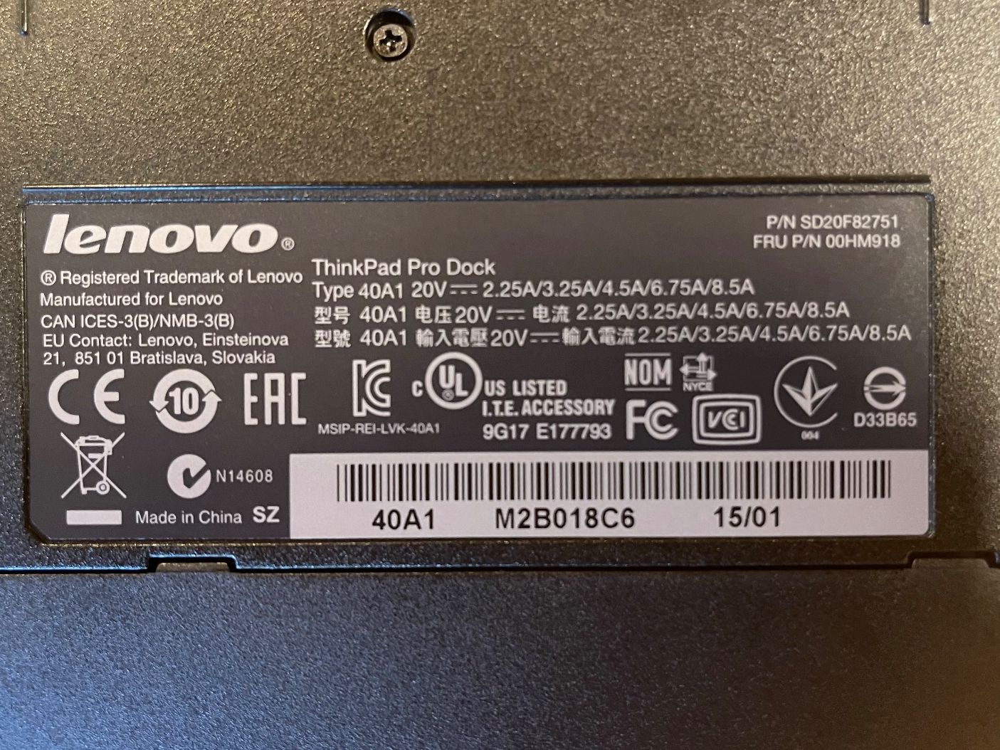 Lenovo Docking station: ThinkPad Pro Dock (40A1, 90W) – Usato da Böbikon venduto da pxtr 2