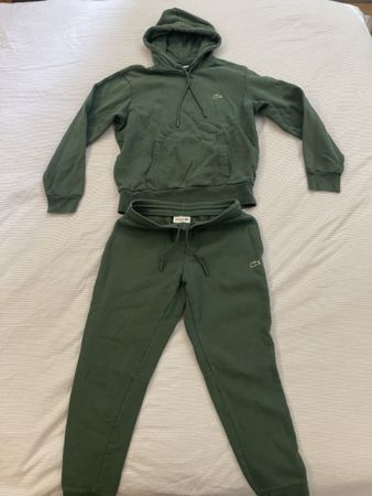 Survêtement Lacoste vert complet (haut, bas) taille s/xs