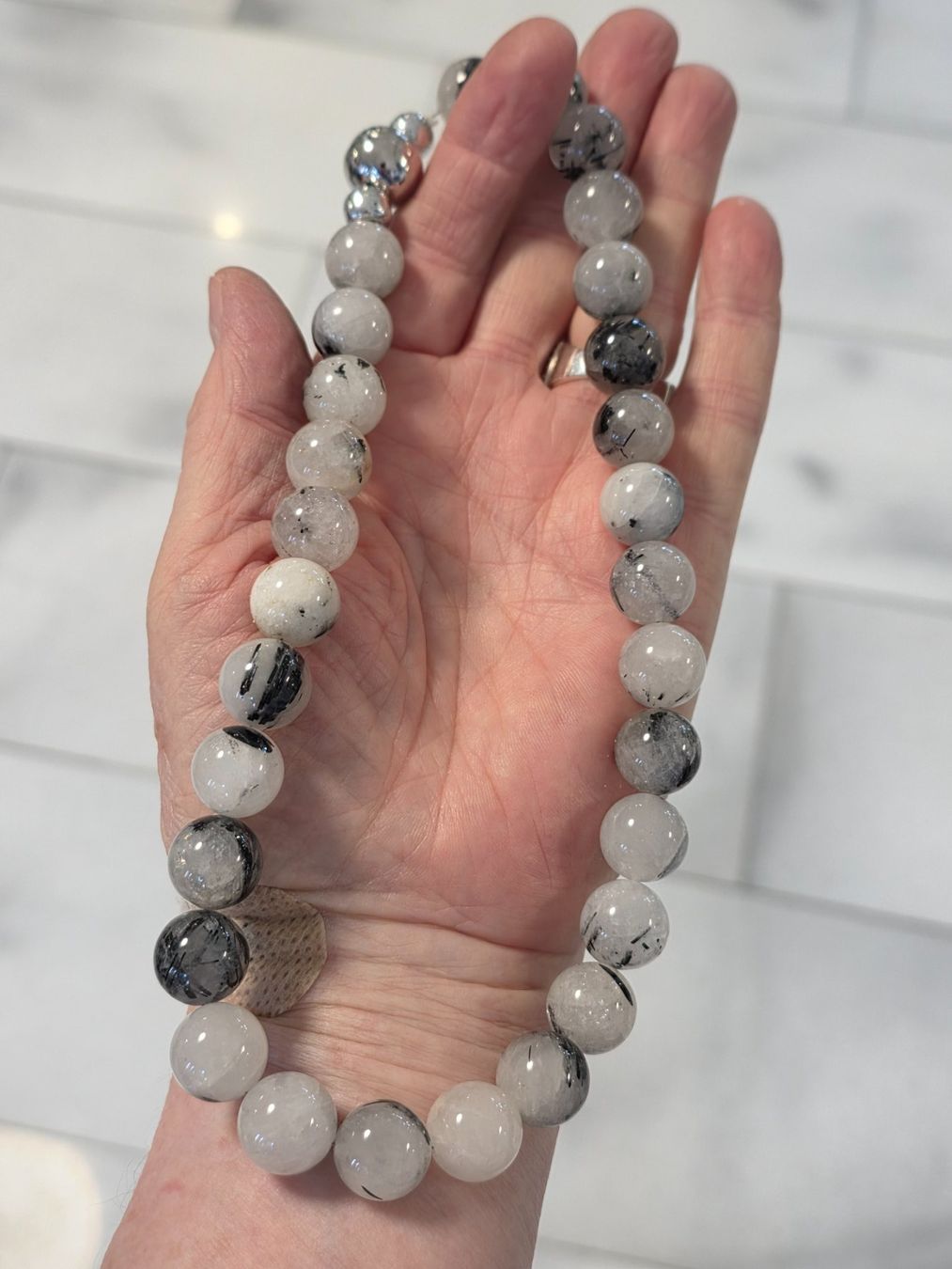 Catenine: Kette mit schwarznadligem Rutil Magnetverschluss neu – Nuovo (secondo la descrizione) da Zürich venduto da ben_mn5h 7