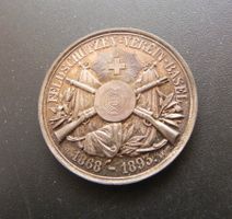 Medaille Feldschützen Verein Basel 1893 Silber 17 g