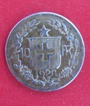 Alle Münzen: Spielgeld Kindergeld - 10 Fr. 1921 – Gebraucht aus Luzern von Horoskop1