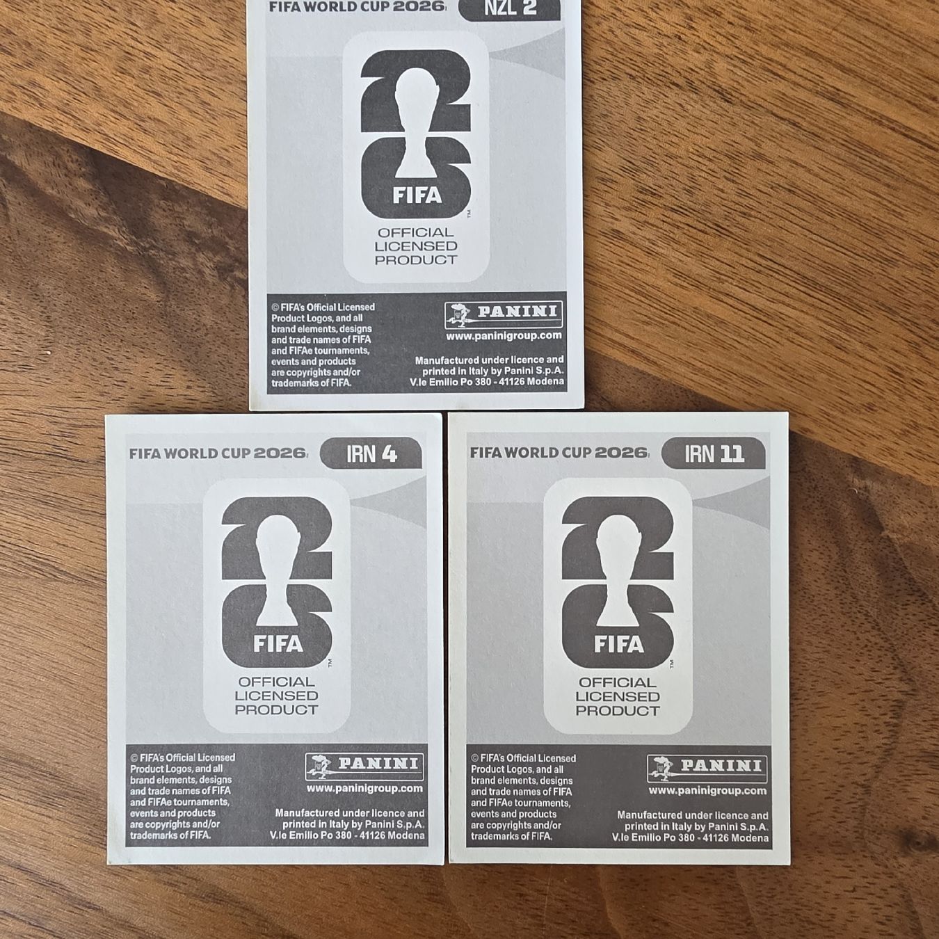 Panini Carte collezionabili: Panini NZL2, IRN4, IRN11 – Nuovo e nell'imballaggio originale da Buchs AG venduto da LogoParts 1