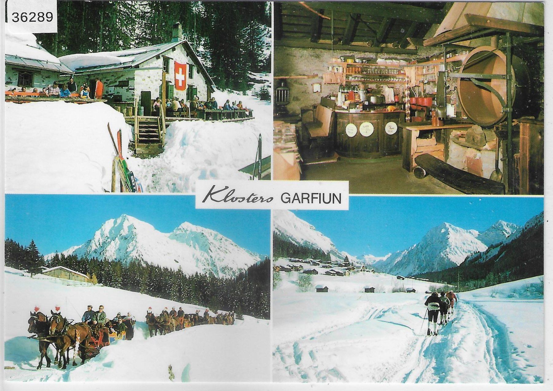 Cartoline postali: Klosters Garfiun - Multiview – Usato da Ettingen venduto da Kartenplanet