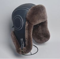 Herren-Fliegermütze aus Leder - Chapeau aviateur