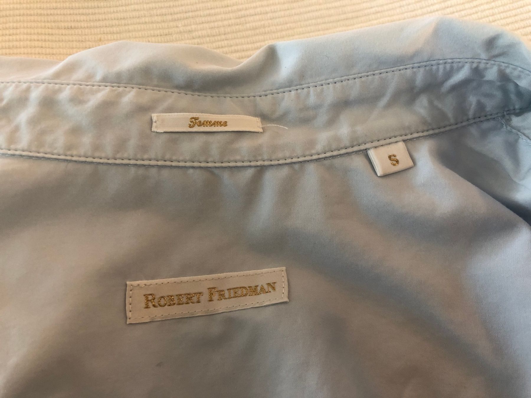 Robert Friedman Camicette: Robert Friedman Bluse Hemd Gr S hellblau – Usato da Berg am Irchel venduto da Zweiti_Chance 4