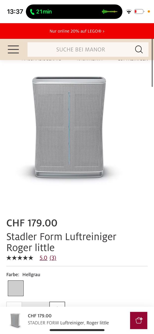 Stadler Form Purificatori d'aria: Roger Luftreiniger - Air purifier – Usato da Jona venduto da Doonika 3