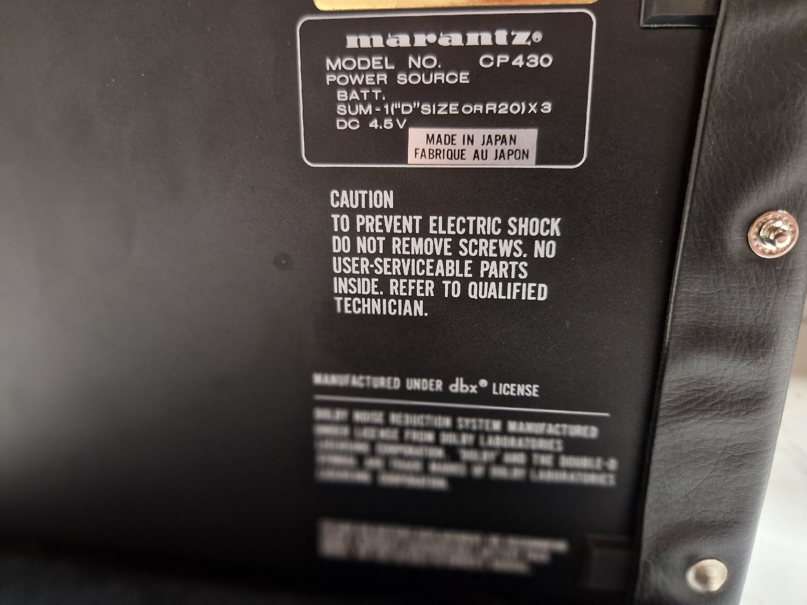 Marantz Enregistreurs: Maranz CP 430 – D'occasion à Arbon par Mayak_Sound 1