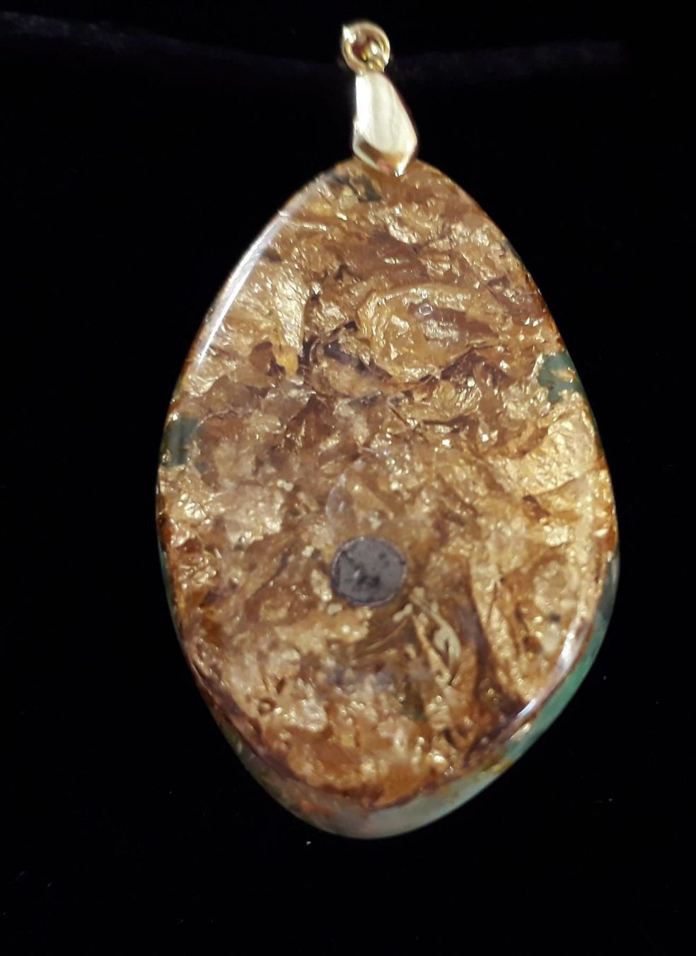 Edelsteine: ORGONIT Anhänger SHRI YANTRA  Chrysopras – Neu und originalverpackt aus Aeschi b. Spiez von KRONLICHT 6