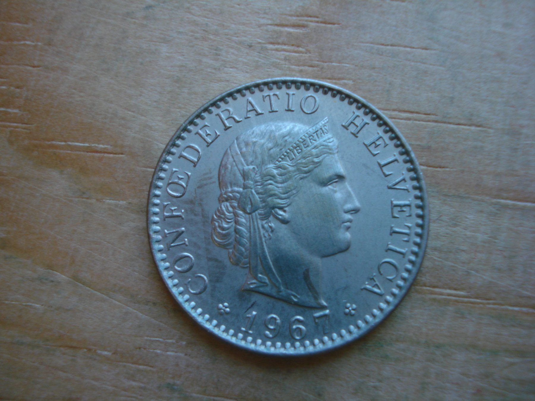Tutti le monete: (S1) 20 Rappen 1967 – Usato da Erlach venduto da Net-Coins