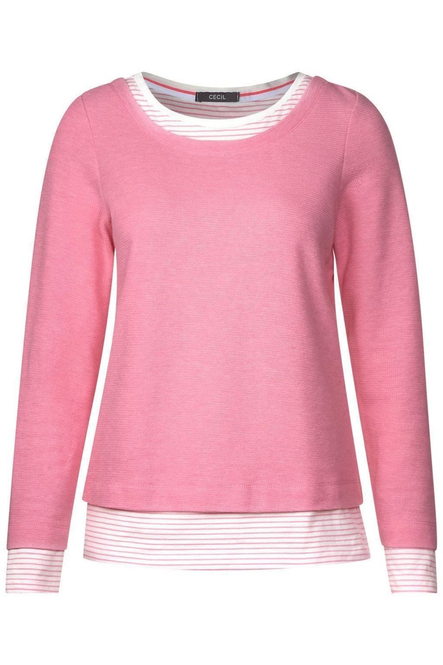 Cecil Pullover & Sweatshirts: Cecil Sweat Shirt Pulli Pullover 2 in 1 Pink XL 44 Rose Rosa – Neu und originalverpackt aus Suhr von OhLola 1