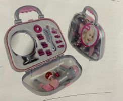 Kinder Frisierkoffer  mit Fön und  Zubehör Braun